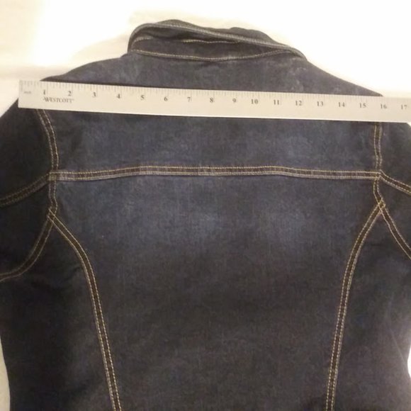 New Look women's size L dark wash jean jacket - Picture 9 of 13